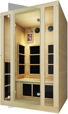 Joyous 2 Person Canadian Hemlock Low EMF Far Infrared Sauna