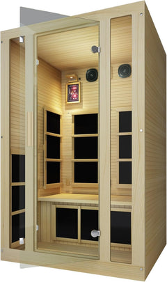 Joyous 2 Person Canadian Hemlock Low EMF Far Infrared Sauna