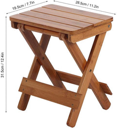 Portable Folding Stool Solid Wood Outdoor Household Stool Folding Furniture Fishing Chair Bathroom Sauna Seat Home