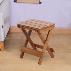 Portable Folding Stool Solid Wood Outdoor Household Stool Folding Furniture Fishing Chair Bathroom Sauna Seat Home