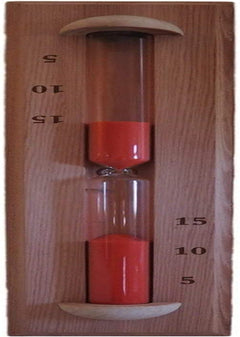 HSE Deluxe Cedar Wall-Mounted Rotating Sauna Sand Timer - 15 Minutes - Choose Your Sand Color (15 Minutes, Rust Red)