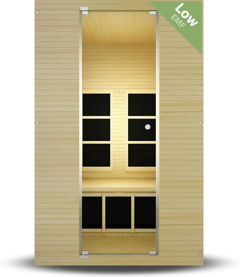 Joyous Flex 2 Person Low EMF Far Infrared Sauna with Reversible Door